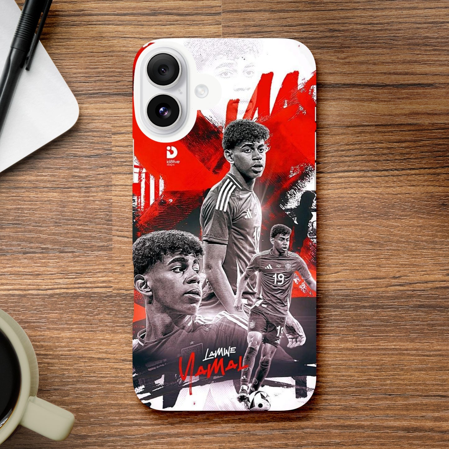 Lamine Yamal red and white Slim case