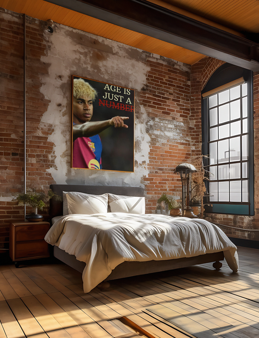 Lamine Yamal  “Age is just a number “ poster frameless.