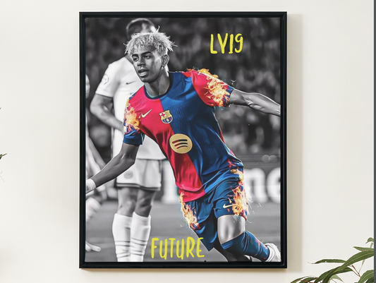 Lamine Yamal (Lamine On Fire) Digital Poster.
